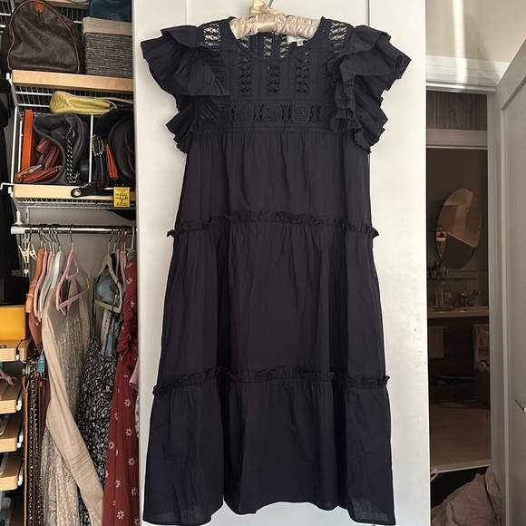 Sea Thora Thread Pull Tunic Dress flutter ruffle sleeve - Picture 4 of 8